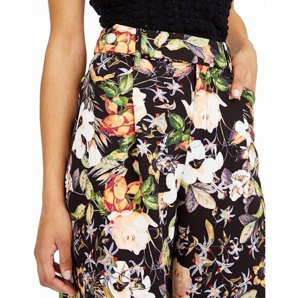 INC- Floral Print High-Rise Wide Leg Pants - Picture 2 of 9